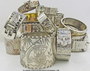Victorian cuff and buckle bracelets