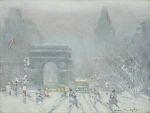 Washington Square Park Painting. Oil on canvas. 12 x 16 inches